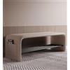 GFLCWYP Scarpiera Bassa E Lunga, Panca Portaoggetti Perfetta per Camera da Letto E Panca da Ingresso, Panca per Scarpe Multiuso con Panca Portaoggetti E Panca Letto,Beige,80cm