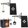 Dongcill 2 lampade da libreria, déco Halloween, lanterna vintage | Lampada da libreria retrò a lanterna, illuminazione decorativa, regalo per amanti dei libri