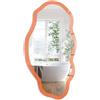 Generic Specchio Decorativo 52x97 cm | Arancione intenso | Forma di Nuvola | Asimmetrico | Colori Vivaci | Accento da Parete | Moderno Design | Per Camera da Letto, Corridoio, Bagno