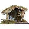 Moranduzzo - Capanna Presepe Vuota (33x18x23 cm) - Kit Completo Presepe Fai da Te - Accessori e Materiali per Realizzare un Presepe Tradizionale Fai da Te