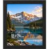 H HANSEL HOME Cornice Legno 18x24cm, Cornice Nere Foto con Pannello in Vetro per Tavolo e Parete