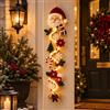 yiokeo Decorazione Natalizia Luminosa da Appendere, Decorazione Porta Natale con Luce Calda, Babbo Natale Pupazzo di Neve Renna, Addobbo per Porta Parete Finestra Camino (1PCS*A)