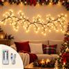 Generic Luci di legno scintillanti, luci bianche calde della vite di salice per | Rami LED flessibili con telecomando, 8 modalità, alimentazione USB, per camera da letto e decorazioni natalizie