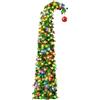 Longzhuo Albero di Natale Artificiale, Pieghevole pop-up 150cm con Luci LED Incorporate, 5m Striscia LED con 50 Luci (2 Modalità）per Interni, Casa, Festività