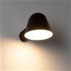 Alpinaluz Applique da parete nero dal design moderno tipo di faro - Schermo conico inclinato, luce interna decorativa per testiera del letto, camera da letto, corridoio o soggiorno, attacco E14
