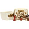THUN - Presepe 2022 - Mini Presepe Completo della Natività in Ceramica Decorata a Mano - Linea Presepe Classico - Maria 2,8x3x7,7 cm h; Giuseppe 3,2x2,7x5,5 cm h; Gesù 4x2,7x1,8 cm h