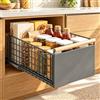 HechoVinen Cassetto Estraibile Cucina, Estensibile con Cassetto Telescopico, Grigio | Ripia Cassetti Scorrevole, Armadio da Cucina, Senza Bisogno di Trapano, Organizer per Mobili da Cucina, 23,5 x 56,5 x 19,5 cm