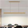XinZe Lampada A Sospensione LED In Legno Moderna Lineare Realizzato In Legno Di Gomma E Acrilico Lampadario Minimalista Per La Sala Da Pranzo Isola Della Cucina Tavolo Da Pranzo(Natural,80CM)