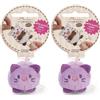 NICI Angy 62930 - Morbido Gatto di Peluche, per Coccole e Giochi, per Bambini e Adulti, Fantastica Idea Regalo, 5 cm, Lilla (Confezione da 2)