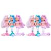 Simba - Evi Love Mermaid, bambola sirena con pinna che brilla, cm 14, tre colori assortiti, selezione casuale, dai 3 anni in su, 105733958 (Confezione da 2)