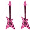 W WIDMANN MILANO Party Fashion - Chitarra gonfiabile, accessorio per costume con tracolla, chitarra immaginaria, strumento per Carnevale (Confezione da 2)