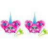 Furby Hasbro Furblets Dah-Tee Peluche Elettronico Collezionabile, Giocattolo di Peluche per Bambini e Bambine dai 6 Anni in Su con Clip Portachiavi (Confezione da 2)