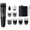 Philips Multigroom Series 3000 MG3740/15 Rifinitore Rasoio Elettrico 9 in 1 Barba e Capelli Nero