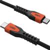 Urban Armor Gear Poliammide, cavo da 1,5 metri, connettori USB-C, USB-C, USB 2.0, velocità di trasferimento dati 0,48 Gbit/s, colore nero, dettagli arancioni