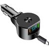 Dripio Caricabatterie 3-in-1, cavo retrattile da 70 cm, 22,5 W USB-C