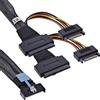 InLine Cavo InLine® MCIO, da MCIO x8 a 2x SFF-8639 U.2, PCIe 5.0, 0,75m