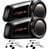 Dripio Auricolare Bluetooth per moto, interfono a 6 vie, portata di 1000 metri, confezione da 2 pezzi