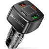 Dripio Caricabatterie USB-C da 72W, con tecnologia QC 3.0 e PD, 4 porte, colore nero
