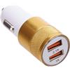 Dripio Caricabatterie da auto con 2 porte USB per Alcatel 3 2019 Dual, color oro