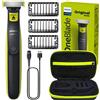 Philips OneBlade QP2724/10, rasoio - 45 minuti di autonomia - Custodia - 3 pettini