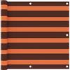 vidaXL Paravento Balcone Arancione e Marrone 90x500 cm Tessuto Oxford