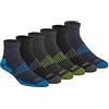Dickies Dri-tech Moisture Control Quarter calzini da uomo, confezione da 12 pezzi, Pizzo nero chiaro (6 paia), L