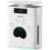 KNKA APH2500P PetAir Purificatore d'Aria per Peli di Animali, fino a 52 m² | CADR 250 m³/h Prefiltro Rimovibile, Filtrazione 99,97% a 0,3 µm, Modalità Animali e Notte Silenziosa, Bianco