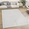 Paco Home Tappeto per Esterni per Area Giardino, Tappeto per Soggiorno e Cucina, Modello Scandinavo e Azteco, Monocromatico, Dimensioni: 160x220 cm, Colore: Panna 4