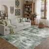 PureCozy Tappeto per soggiorno, 160 x 230 cm, verde scuro, lavabile | Tappeto lavabile, moderno, astratto, grande, antiscivolo, per camera da letto, sala da pranzo, ufficio