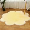 Tomifine Tappeto in Finta Pelle di Pecora Shaggy Man Made in Lana Tappeto a Pelo Lungo Tappeti Imitazione Pelle di Pecora per Soggiorno Camera da Letto Divano Tappeti da Pavimento (60 cm,Beige)
