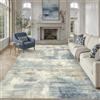 PureCozy Tappeto per soggiorno, 200 x 300 cm, blu, marrone, lavabile | Tappeto lavabile, moderno, astratto, grande, antiscivolo, per camera da letto, sala da pranzo, ufficio