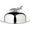 EDZARD Coppetta per caviale Storione (Ø 14 cm, H 7 cm) | centrotavola moderno, con inserto in vetro, ciotola acciaio, svuotatasche, decorazione tavola, idea regalo