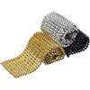 QUARKZMAN 3 Iarde Borchie a Vite Cucito Spuntone Oro/Nero/Argento | Decorative Borchie Piatte Rivetti Punte Punk Rock Rifiniture Maglia Rivetti Borchie Perline, per Giacca Abbigliamento Scarpe
