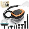 omxa Pulitore a vapore casa portatile, 1500 W, a bassa pressione, riscaldamento rapido in 15s, serbatoio dell'acqua da 1,8 l, con 12 accessori per la pulizia di auto, Arancione (Premere 3s per avviare)