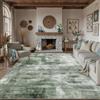 PureCozy Tappeto per soggiorno, 200 x 300 cm, verde scuro, lavabile | Tappeto lavabile, moderno, astratto, grande, antiscivolo, per camera da letto, sala da pranzo, ufficio