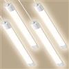 papasbox Confezione da 4 tubi fluorescenti a LED da 90 cm, resistenti all'umidità, 30W, plafoniera a LED | IP65, impermeabile, luce bianca neutra 4500K, ideale per cantina, officina e cucina