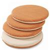 Generico Set di 4 Cuscini per Sedie Rotondi Memory Foam,B-40cm/16in | Set di 4 Cuscini per Sedie Rotondi Memory Foam, Cuscino Sedia Antiscivolo Sfoderabile e Lavabile in Lino
