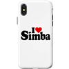 LOVE OF SIMBA HEART NAME APPAREL Custodia per iPhone X/XS I LOVE HEART SIMBA NOME SU UNA TEE