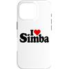 LOVE OF SIMBA HEART NAME APPAREL Custodia per iPhone 16 Pro I LOVE HEART SIMBA NOME SU UNA TEE