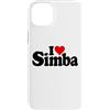 LOVE OF SIMBA HEART NAME APPAREL Custodia per iPhone 14 Plus I LOVE HEART SIMBA NOME SU UNA TEE