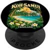 Travel Asia: Koh Samui Koh Samui Buddha d'Oro Palme Vacanza Souvenir Thailandia PopSockets PopGrip Adesivo