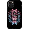 Winter Bow Birthday Designs Custodia per iPhone 11 Pro Guanti invernali per 18° compleanno, con fiocchi di neve e fiocco rosa