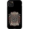 Raven Pair Folklore Illustrations Custodia per iPhone 11 Pro Max Huginn Muninn Ravens - Bussola celtica vichinga