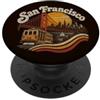 San-Francisco-Design San Francisco California USA Cable Car ponte sospeso grafica PopSockets PopGrip Adesivo