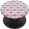 Angela Dow Designs Moderno design geometrico intrecciato in rosa e blu foglia di tè PopSockets PopGrip Adesivo