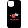 Funny Apple Gifts Apple Fruit Lovers Custodia per iPhone 15 Plus Groovy Apple Art per ragazze bambini donne amanti della frutta mela