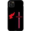 MASH MOSH Custodia per iPhone 11 Pro Max Corea del Nord, mappa, silhouette, bandiera, strisce, orgoglio gra
