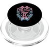 Winter Bow Birthday Designs Guanti invernali per 17° compleanno, con fiocchi di neve e fiocco rosa PopSockets PopGrip per MagSafe