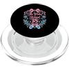 Winter Bow Birthday Designs Guanti invernali per 18° compleanno, con fiocchi di neve e fiocco rosa PopSockets PopGrip per MagSafe