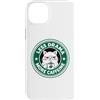 Gatti Animali domestici Accessori Custodia per iPhone 14 Plus Gatti Caffè Espresso-Machine Chicchi di Caffè Caffeine-Gatti